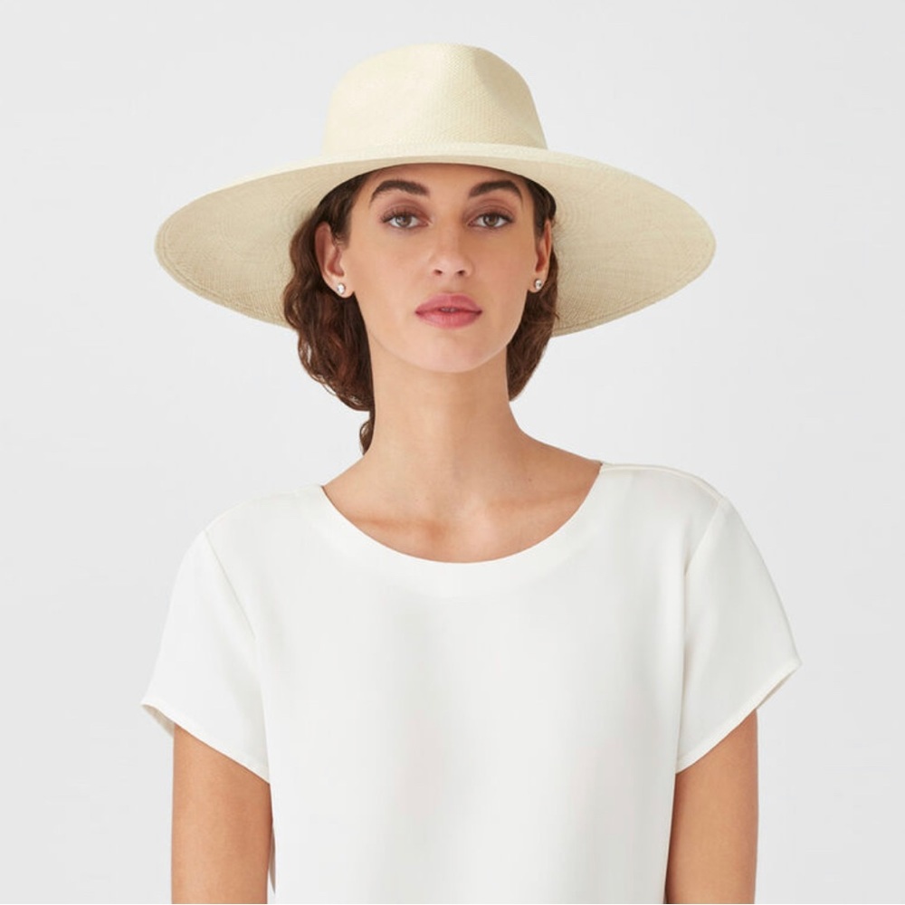 NWT Cuyana Wide Brim Panama Hat